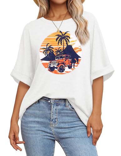 T-shirt surdimensionné d'été femme manches courtes respirant