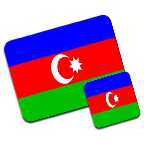 Azerbaijan Flag Premium Mousematt & sottobicchieri...