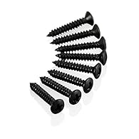 VANSON Humbucker Mounting Ring Screws 8 x Mounting Ring Screws Size: 3mm Diameter Shaft x 15mm Length (Tip to Base of Head); Head Diameter is 5mm