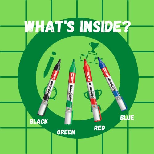 Image of Eduway Whiteboard Marker Set of 4 |Easily Erasable Ink |(Assorted Ink Colours) (Set of 4, Red, Blue, Black, Green)