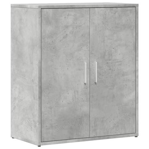 vidaXL Buffet Gris béton 60x31x70 cm Bois d'ingénierie, Armoire de Rangement, Meuble d'entrée, Meuble d'appoint, Meuble de Rangement de Cuisine