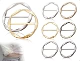 AOYEGIC 6 Stück T Shirt Clip für Damen,Metall Runden Waist Clip Schal Schnalle,Gürtelschnalle Damen,Kleidungs Klammer für T Shirt,Blusen,Seidenschal,Krawatten(6 Farben)
