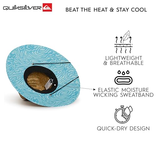 Image of Quiksilver Men's Wide Brim Outdoor Lifeguard Straw Sun Hat