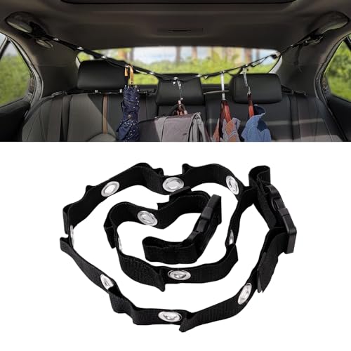 Rislobx Car Clothes Hanger Bar, Retractable Portable Car Clothes Rack Drying Line Travel Camping Clothesline Clothes Hanging Organizer for Car, SUV, Truck