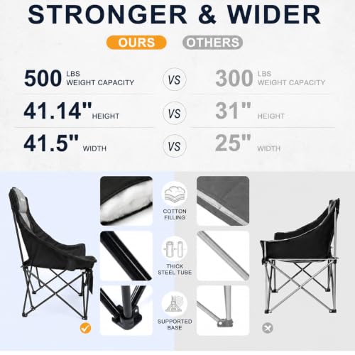 Oversized Camping Chair, Padded Camping Chairs for Adults - image 4