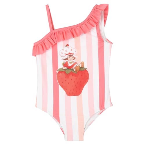 Strawberry Shortcake Toddler Girls One Piece Bathing Suit UPF 50+ Coral Pink 4T
