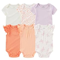 Baby Bodysuit 6-piece Butterfly/Purple/Orange