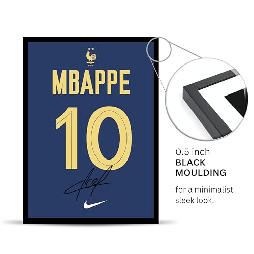Image of Posternet Football Jersey Style Wall Frame | Premium Sports Inspired Acrylic Wall Art | 8 x 12 Inch Framed Poster for Bedroom, Gaming Room, Office & Man Cave | Modern Athlete Number 10 Decor Gift for Football Fans