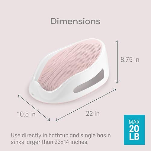 Image of Angelcare Soft-Touch Baby Bath Support & Rinser Bundle, Pink