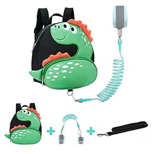 Toddler Backpack with Anti-Lost Harness Small Dinosaur Backpack Safety Leash for Boys and Girls Age 1-2 Years Old …