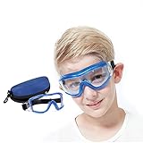 Kivai Blue Kids Safety Glasses Children Goggles Eye Protective Anti Fog Full Eyes Protective Clear...