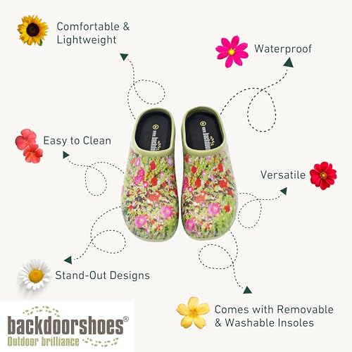 Image of Backdoorshoes Waterproof Premium Garden Clog Shoes for Women with Arch Support