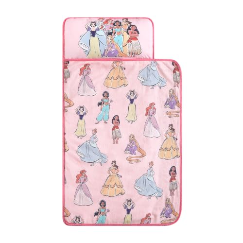 Image of Super Soft Plush Toddler Quilted Nap Mat with Built in Blanket and Pillow