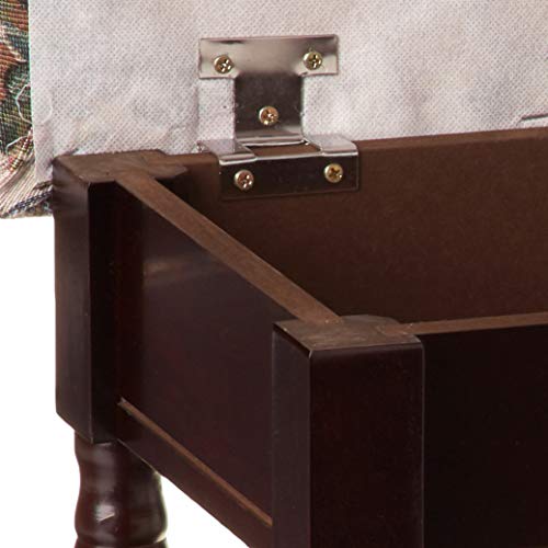 Frenchi Furniture Foot Stool, 15.8"D x 11.8"W x 9.8"H, Cherry