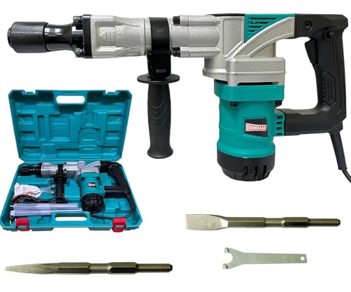 Image of Inditrust Dumdaar 1500W Electric Demolition Hammer, (Green) 7kg, 360 Rotating Handle, Anti-Vibration Control, 2900 RPM