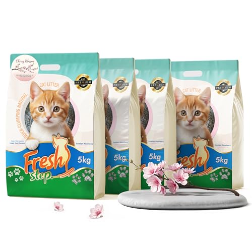 Image of Fresh Step Dream Flower Scented Cat Litter - 20kg | Ultra Absorbent, Quick Clumping, Odor Control, Dust-Free Formula for Cats