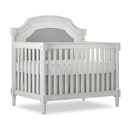 Evolur Julienne 5 in 1 Convertible Crib, Antique Grey Mist 55.5x31.2x51.5 Inch (Pack of 1)