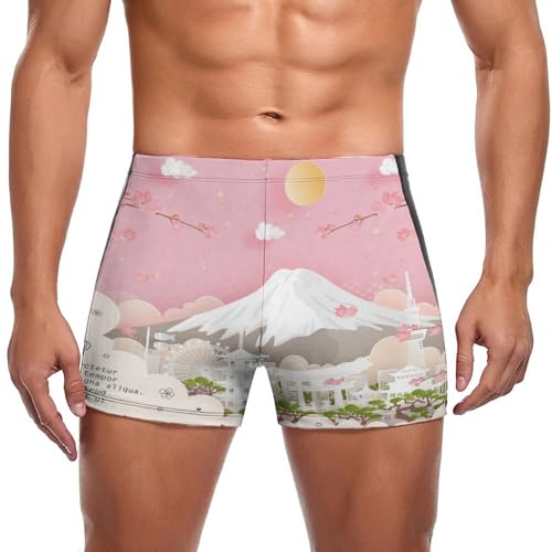 Slip maillot de bain homme Volcan des Cerisiers anti irritation pour piscine