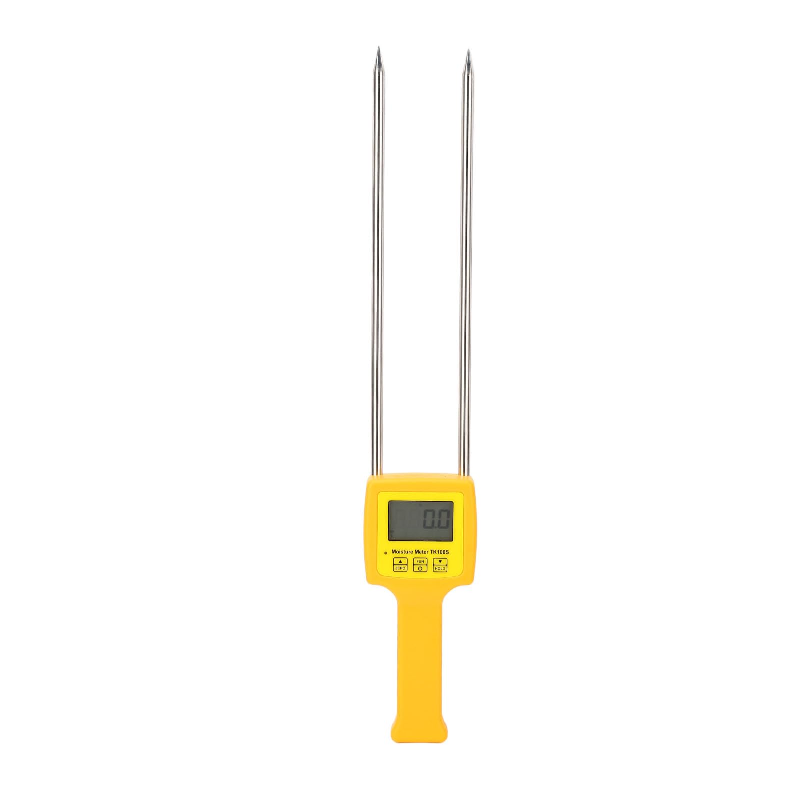 Misuratore digitale umidità fieno con sonda professionale, display LCD retroilluminato, spegnimento automatico/manuale, precisione ±1,5%, 5–40%, ideale per agricoltori e allevat