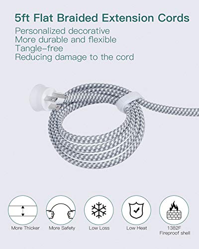 Power-Strip-with-USB-Addtam-ETL-Certificate-Flat-Plug-Extension-Cord-with-3-USB-Ports-3-Widely-Spaced-Outlets-5-Feet-Braided-Cord-Desktop-Small-Travel-Power-Strip-for-Cruise-Ship-Home-Office