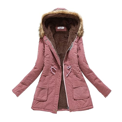 Long Winter Coats For Women Fleece Lined Sherpa Jacket Ladies