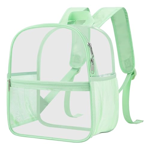 Image of Oraben Clear Backpack for Stadium Events 12x11x6 inch Stadium Bag | Clear Bag for Game Day ,Sportsing, Concerts , Fast Security Check, Waterproof PVC, 2 Side Pockets