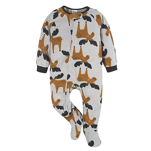 Image of Gerber Baby Boys 2-Pack Flame Resistant Fleece Footed Pajamas
