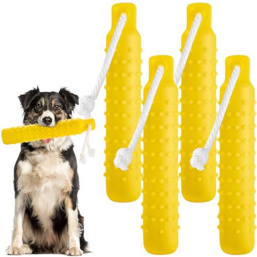 Blueweenly 4 Pcs Dog Bumper Toy for Water Retrieving Plastic Puppy Training Dummy Dog Float Toy...