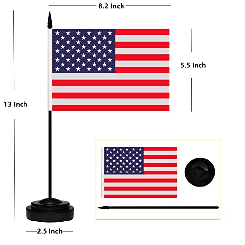 100 Countries Desk Flags, International Table Office Flag, Small Mini World Deluxe Table Flag With Solid Black Pole, Black Base, Miniature Desktop Flag For Festival Events Celebration (Black Pole) #TOP1