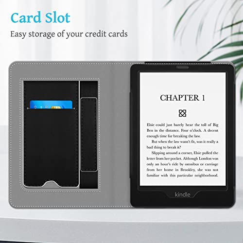Fintie Stand Case For 6.8 Inch Kindle Paperwhite (11Th Generation-2021) And Kindle Paperwhite Signature Edition - Premium Pu Leather Sleeve Cover With Card Slot And Hand Strap, Don'T Touch thumb #3
