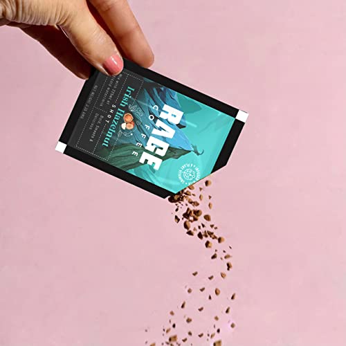 Image of Rage Instant Coffee - 40 Irish Hazelnut Flavoured Sachets | Premium Arabica Beans - Black Coffee, Hot or Cold | Single Serve