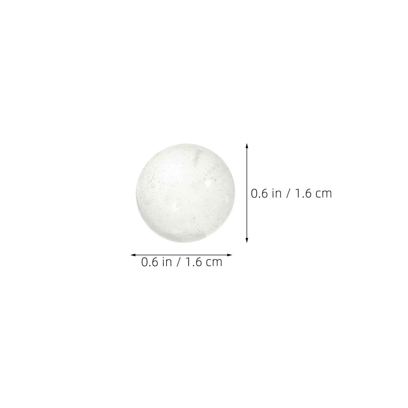 BESPORTBLE 180 Canicas de Vidrio Transparente Sólidas de 16 MM Cuentas Redondas para Manualidades Relleno Decorativo para Jarrones y Acuarios Paquete de 180 Piezas