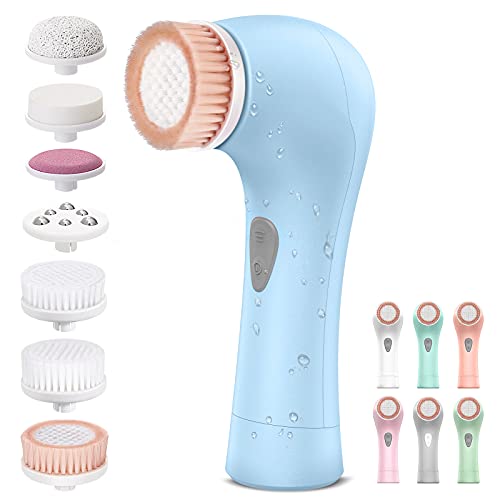 Facial Cleansing Brush - Face Brush Electric for Cleansing and Exfoliating - Electric Face scrubber Waterproof (Hygienic with Standable Design)