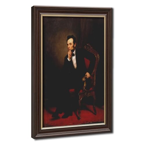 Cadre Toile Abraham Lincoln Cadeau Idéal pour Passionné d'Histoire Bureau