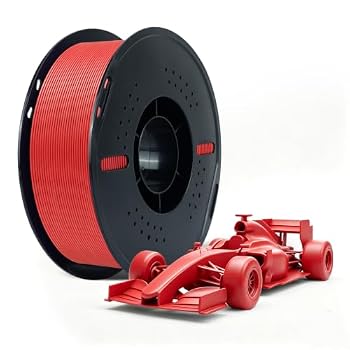 Kingroon High Speed PLA 3D Printer Filament 1.75mm, 3D Printer Rapid Filament for 30-600mm/s Hyper Printing Filament, Dimensional Accuracy +/- 0.03 mm, 1kg Plastic Spool(2.2lbs) (Red)