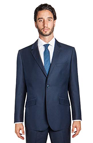 Men's Modern Fit 2 Piece Italian Suit Two Button Wool Blazer & Trousers Smart Party Formal Suits2