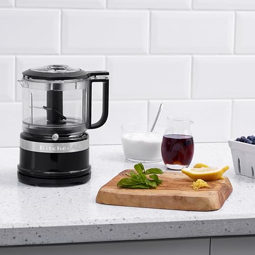 Miniatura 5 de KitchenAid Mini Procesador de Alimentos 830ML, Picadora Eléctrica Compacta 2 Velocidades y Pulso, Ligera y Fácil de Limpiar, Onyx Black