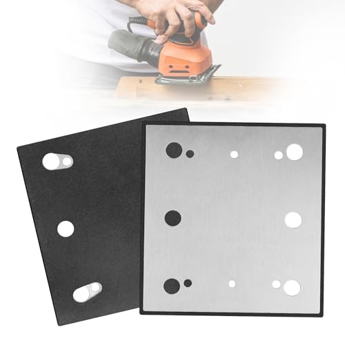 MOGRQAP Plato de lijado cuadrado para Makita BO4556 placa de lijado 1/4 compatible con Makita 158324-9-SPD17 BO4556 BO4557 BO4558 BO4565