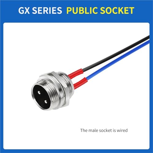 Cable GX16 6 pins male 2m anti-interference pour signaux audio et CNC fluides