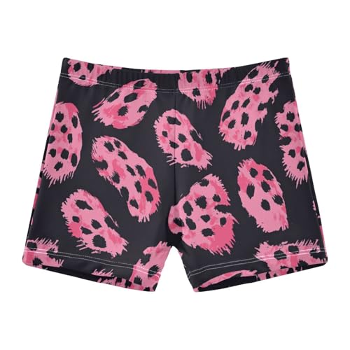 Pink Blocks Black Spotted Cute Colored Cats Boys Swim Trunks Swimsuits for Toddler Boy Swim Shorts Trunks 3-10T