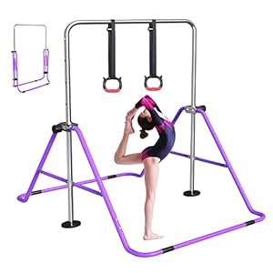 FBSPORT Barre de Gymnastique Pliable pour Enfants avec Hauteur Réglable, Barre d’entraînement Barre Horizontale pour Junior Enfants à Domicile