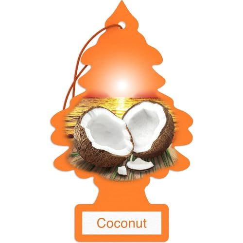 Little Trees 12 Pack Car Freshner 10317 Air Freshener Coconut Scent - Single Tree per Package