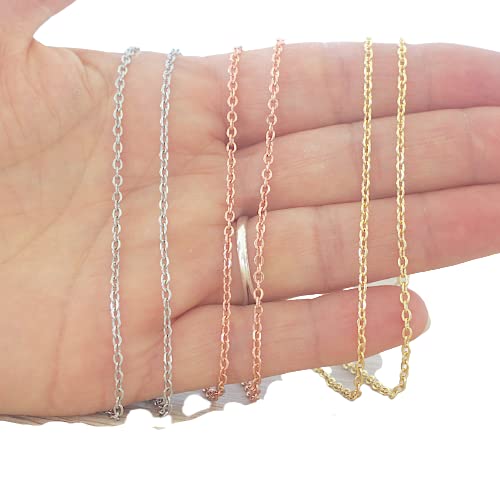 chaine lisse couleur au choix acier inoxydable or rose argent or bola de grossesse (Or rose)