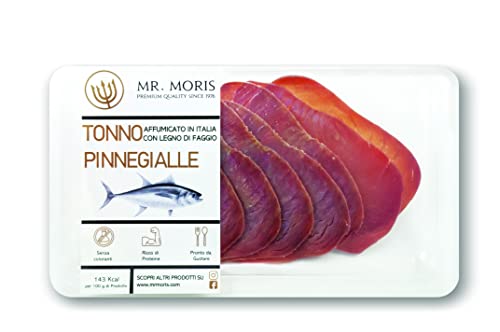 Tonno Pinnegialle Affumicato Premium Mr. Moris® | Affumicato in Italia | Vaschetta ATM 100g