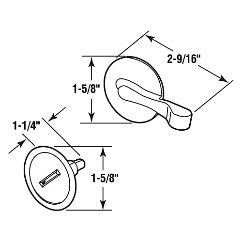 Levier encastré ADA chromé mécanisme fluide Sentry Supply 658-8759