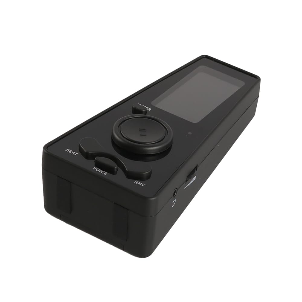 Metronomo Digitale con Controllo del Volume, manopola del Tempo e Timer, metronomo elettronico con battiti vocali per Pianoforte, Violino, Chitarra, Ukulele e Batteria (Nero)