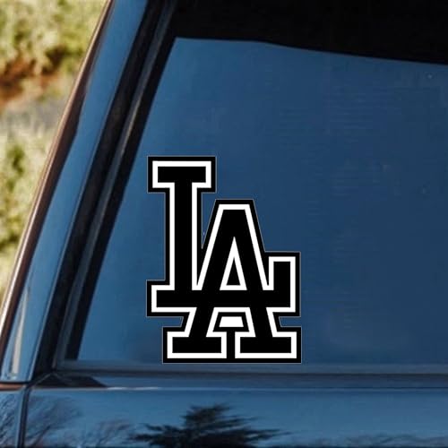 Image of Los Angeles Sticker - Vinyl Decal Bumper Stickers for Cars, Trucks, Water Bottles, Laptops, Windows, and Toolboxes - Pack of 5 LA Stickers - Waterproof and Durable Vinyl for Indoor and Outdoor Use