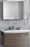 Muebles Marlin City 06L Juego de Muebles de baño (90 cm Redondo (Mineral Fundido), sin Espejo Armario