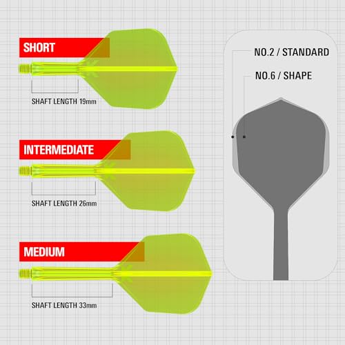 Image of Target Darts K Flex Integrated Dart Flight and Shaft, No.6 | 3-Pack K-Flex - No. 6, Kflex Precision-Molded 2-in-1 Dart Flights and Dart Shaft | Professional Dart Accessories