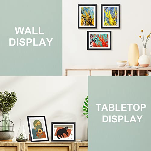 Giftgarden Black 8.5 X 11 Picture Frame With Mat, 10X13 Frame Matted To 8.5X11 Award Certificate Document Photo With Tempered Glass Front, Wall Or Tabletop, Set Of 4 #TOP3